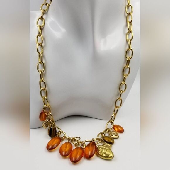Sultana lights faux amber beaded necklace - Picture 1 of 2
